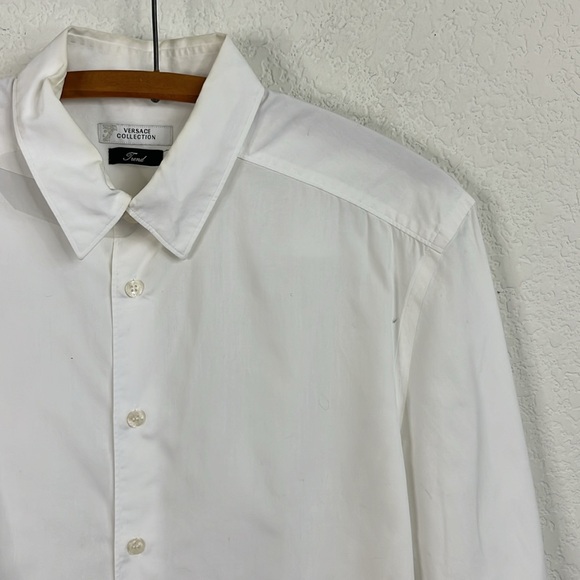 Versace Collection Button Down Embroidered Logo Men's Shirt - Picture 9 of 9